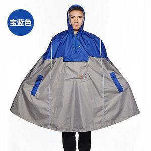 PONCHO Poncho de pluie à capuche pour hommes et femmes adultes,imperméable,veste de cyclisme,vélo,pêche,escalade- blue[A93547]