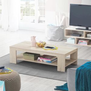 Table de café Table de Salon Meuble TV en Bois 110×50×44 cm Table Café XUANYU Table Basse