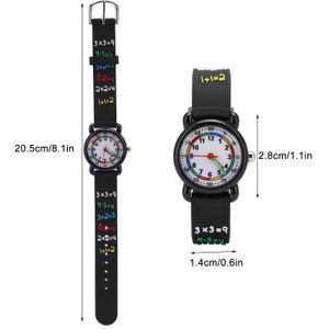 Montre éducative Enfant Weayege - Noir, Analogique, Apprentissage De L'heure (neuf)
