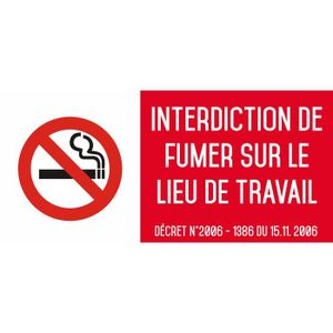 10 CM interdit fumer interdiction M035 3 stickers autocollant 