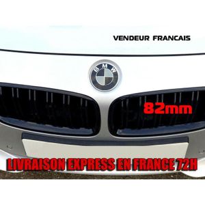 INSIGNE MARQUE AUTO BMW - Logo de capot / coffre - 82mm  NOIR- emblème