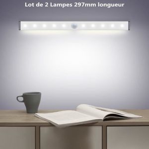 LUXJET Ruban LED Détecteur de Mouvement, 1M Rechargeable Lampe de Placard,LED  Detecteur Mouvement pour Penderie/Étagère/Entrée/Garage/CU (1M) :  : Luminaires et Éclairage