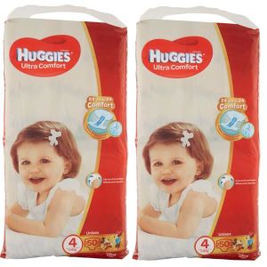 COUCHE HUGGIES Lot De 100 Couches Ultra Comfort Taille 4 