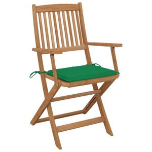6x wohaga ® Chaise de camping chaise de jardin extérieur pliante Chaise pliante pliable vert 