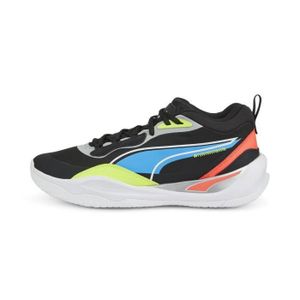 CHAUSSURES BASKET-BALL Chaussures de basketball indoor Puma Playmaker Pro - jet black/lime squeeze - 40