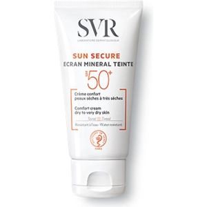 SOLAIRE CORPS VISAGE SVR Sun Secure Ecran Minéral Teinté Peaux Sèches SPF50+ 50ml
