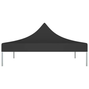 TONNELLE - BARNUM Toit de tente de réception 3x3 m Noir 270 g/m² FAS