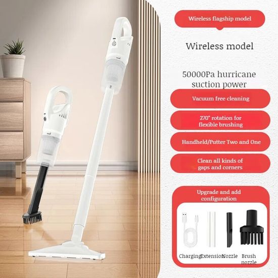 Grand aspirateur portatif sans fil domestique,silencieux et puissant ...