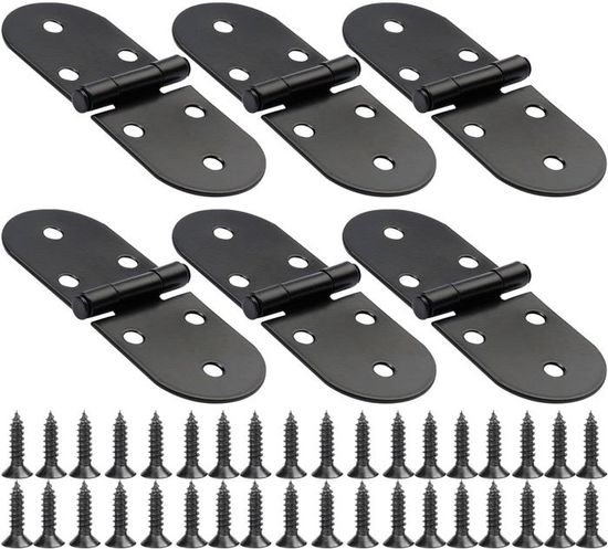 AKOLAFE Lot De 6 Cadenas 125 Mm à 90° En Acier Inoxydable Avec Vis - Fermeture Robuste Pour Armoires, Portes, Jardin, Garage