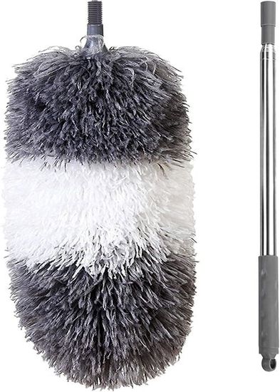 Plumeau Télescopique 254 Cm - Microfibre Lavable - Pour Toiles D'Araignée Et Poussière - BOOMJOY