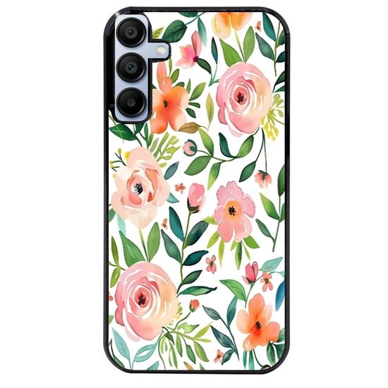 Coque Hydrogel Pour Samsung Galaxy A16 4G/5G - Motif Fleur Pastel Sur Fond Noir, Marque Taperso, Neuve