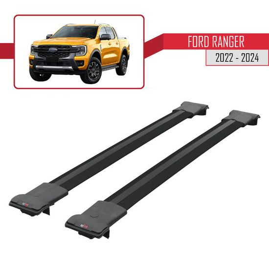 Barres De Toit Pour Ford Ranger P703 (2022-2024) - 2 Barres Aluminium Gris - ACE-1