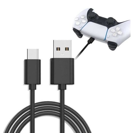 2 mètres-Câble'alimentation USB de type C pour poignée PS5, câble de  charge, fil de charge, compatible pour c - Cdiscount Informatique