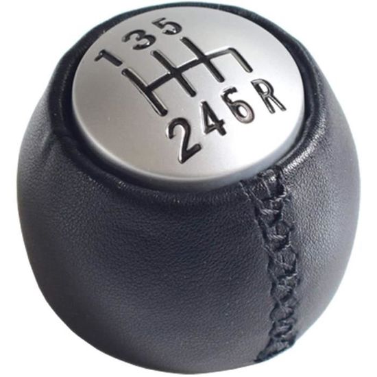 Pommeau Levier Vitesse En Cuir Pour Alfa Romeo Mito 147 166 - Noir 5 Vitesses