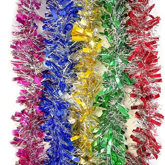 Guirlande Bleu Robelli Épais Luxe Mat Sapin De Noël Guirlande Décoration - Doré (6 Guirlande De Sapin