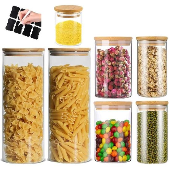 Pot Muesli Praknu 2 Boite Rangement Cuisine En Céramique Hermétique - 900ml - Avec Étiquettes Et Marqueur - Couvercle En Bambou - Lavable Au Lave-Vaisselle - Pour Café & Céréales Bocaux Alimentaire En Céramique Pot Muesli Praknu 2 Boite Rangement Cuisine En Céramique Hermétique - 900ml - Avec Étiquettes Et Marqueur - Couvercle En Bambou - Lavable Au Lave-Vaisselle - Pour Café & Céréales Bocaux Alimentaire En Céramique