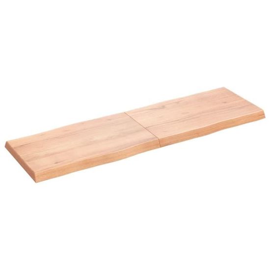 Plateau De Table | Dessus De Table | Plan De Travail Marron Clair 120x40x6 Cm Bois Chene Traite407030 90661527