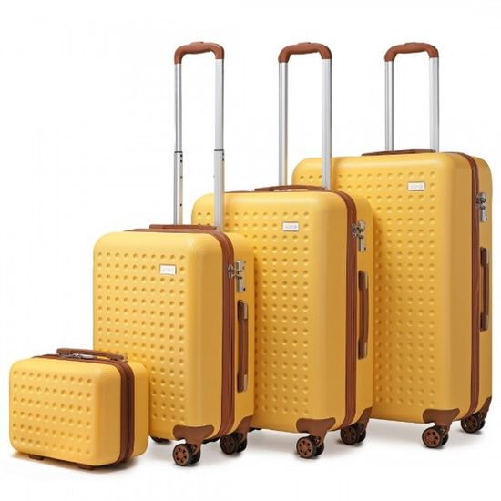 Kono Valise légère à Coque Rigide en ABS avec 4 roulettes pivotantes, Violet, L(Large 28inch), Bagages à Coque Rigide