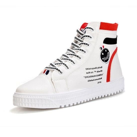 Chaussures De Basket Hommes Montantes à Motif Graffiti - Tendance Sport, Semelle Antidérapante, Confort Respirant - 10