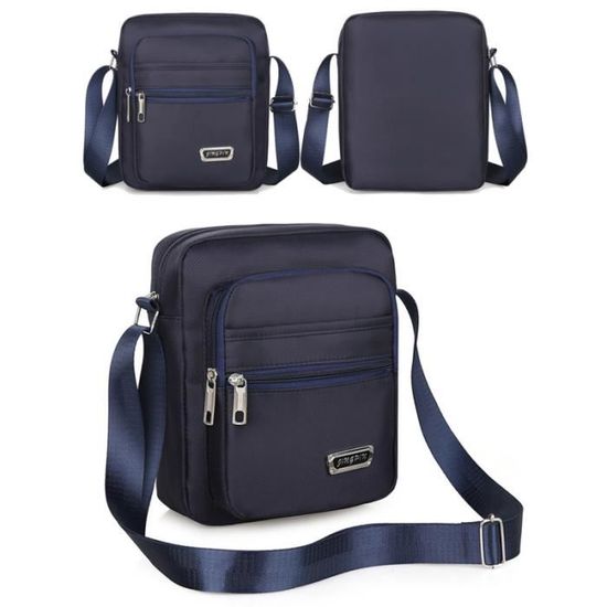 Style Casual Rétro Sac Bandoulière Homme En Toile - Sacoche Messenger - Noir - Pour Travail, Voyage Ou Sport Sacoche Canvas Style Casual Rétro Sac Bandoulière Homme En Toile - Sacoche Messenger - Noir - Pour Travail, Voyage Ou Sport Sacoche Canvas