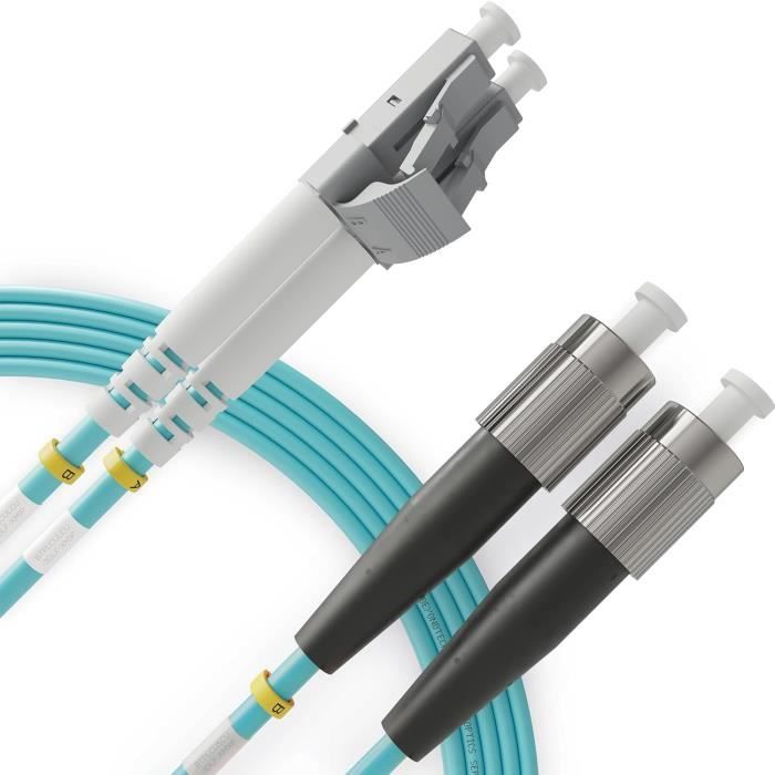 Lot De 100 Jarretières Fibre Optique – Multimode 50/125 – LC/LC – 10 Mètres – Violet