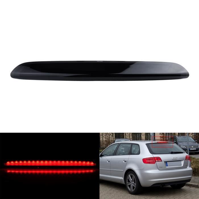 ANGRONG Noir lentille LED Feu de Stop Frein Supplémentaire Arriere Pour Audi A3 Sportback S3 8P sans spoiler