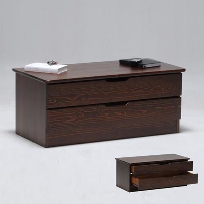 Commode FUTON 2 tiroirs / Wengé