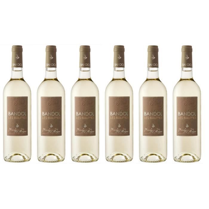 Lot de 6 Moulin de la Roque Blanc - AOP Bandol - 2015 75cL