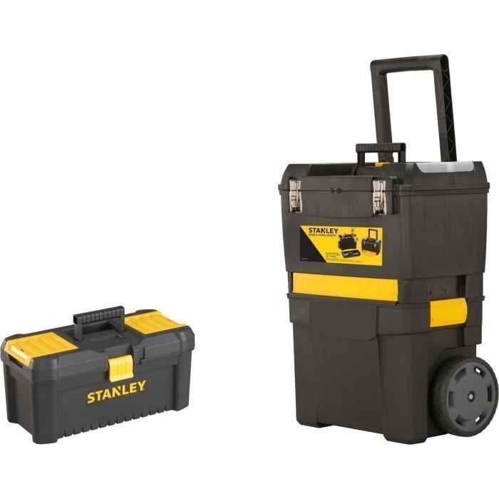 Stanley STST1-75758, Boîte à outils, Plastique, Noir, Jaune