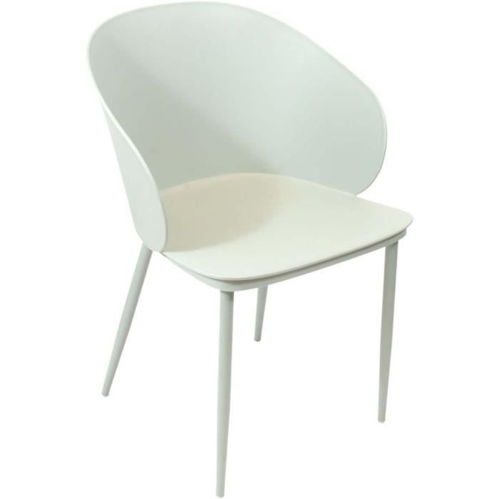 Fauteuil intérieur extérieur en polypropylène Alison Vert d'eau