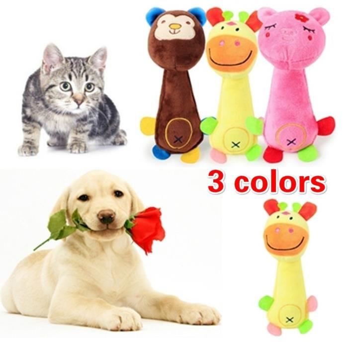 Gris Accessoires pour animaux de compagnie Jouets pour chiens Animaux en forme de chiot Jouets pour chiens Peluche colorée Jouets