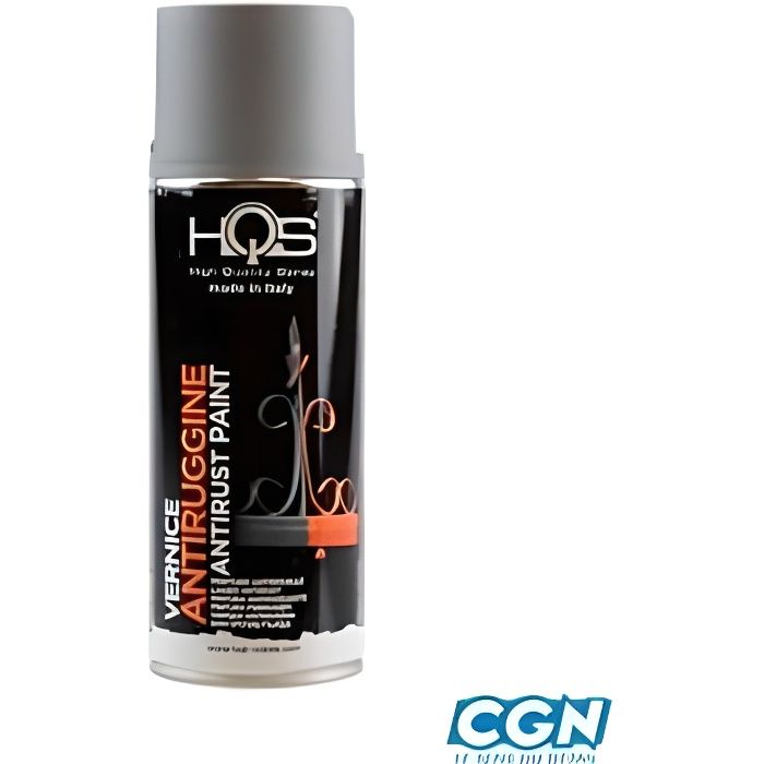 Bombe peinture hqs appret gris anti-rouille (400ml)