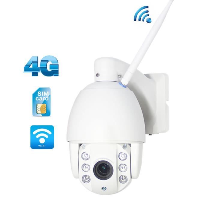 3G / 4G Carte SIM Caméra IP Dôme de vitesse 2MP Pleine HD 1080P P2P Réseau Zoom 5x Objectif PTZ IR Night Vision TF Carte Extérieur B
