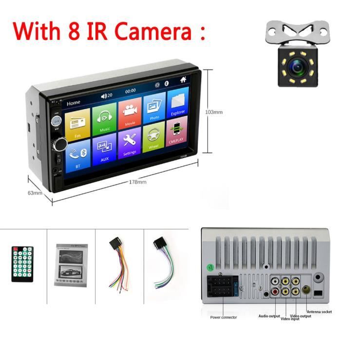 LeeKooLuu 2 Din Autoradio 2Din Autoradio Bluetooth FM Radio Audio AUX USB SD Android Mirrorlink lecteur multimédia - Type Option 7