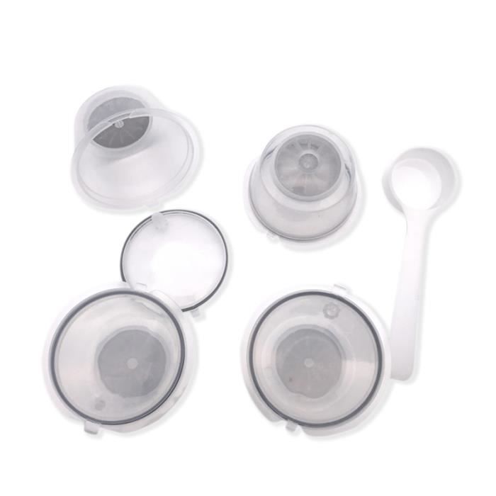 Ages8 Capsule Rechargeable À Café En Cristal 200 Fois Ensemble De 4 Pièces De Capsules Rechargeables En Cristal Avec Une Cuillère