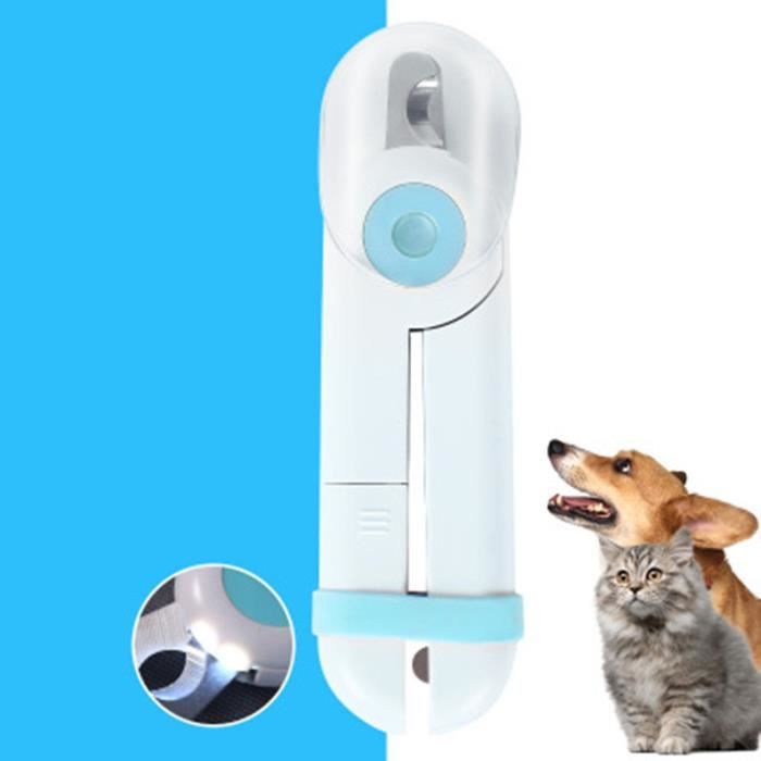 Coupe-ongles pour animaux de compagnie, coupe-ongles en acier inoxydable pour chiens, coupe-ongles de la lignée de chat LED