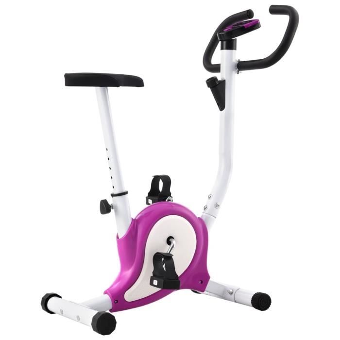 ♫4220 Vélo d'appartement - Vélo d'Exercice d'Intérieur Classique - avec résistance à courroie Violet MMCZ®