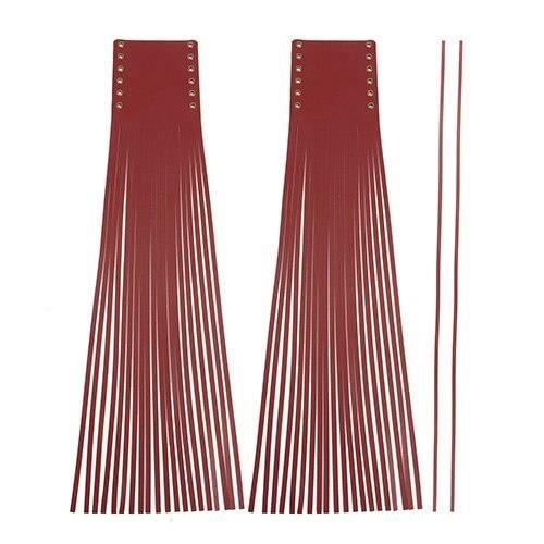 Pièces Auto,Poignées de Moto en cuir à franges, couvre leviers, poignées de guidon 1 - pour Chopper indien -Type Wine Red