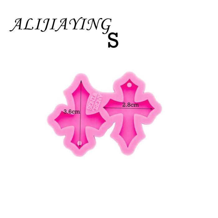 Moule,Brillant croix populaire boucles d'oreilles résine moules Silicone artisanat bricolage époxy pour bijoux - Type DY0321-S