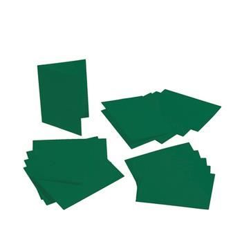 Lot de 5 Cartes double rectangulaires et enveloppes, Format A6, 10,5 cm x 15 cm - Vert sapin