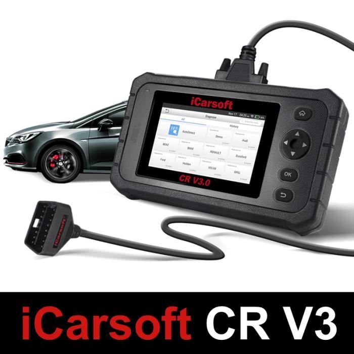 iCarsoft CR V3.0 - Valise Diagnostic Auto Multimarques - Outil Diagnostique Auto Pro Tactile AUTOCOM / DELPHI
