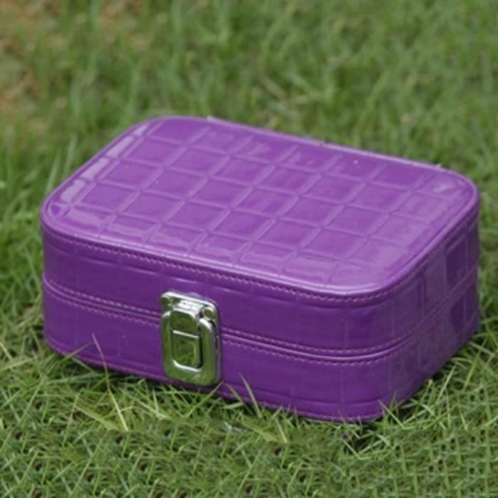 New Women Travel Portable Maquillage Cosmétique Trousse de toilette Trousse de toilette Sac à main, Violet