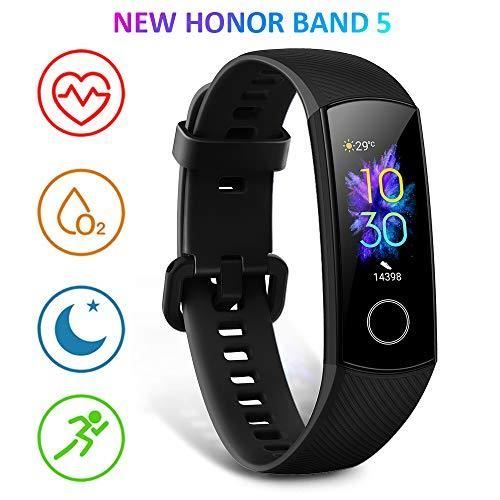 HONOR Band 5 Montre Connectée Podometre Cardio Montre Intelligente Bracelet Connecté 5ATM Résistance à l'eau Smart Watch Android iOS