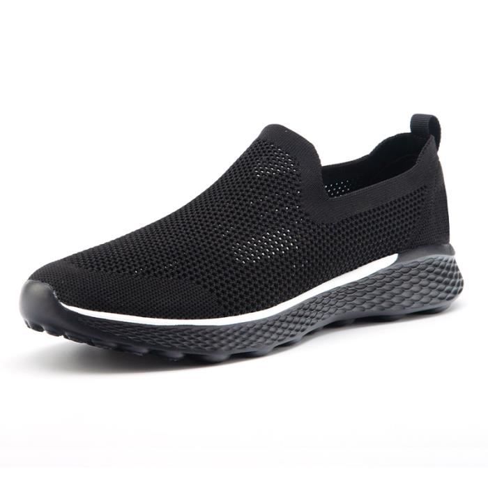 Baskets Homme - Running Chaussures de sport Respirant Grande taille - noir JR™