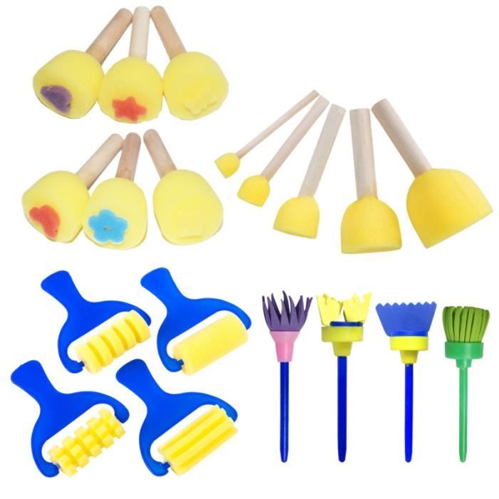 19 pièces éponge de peinture créative d'artisanat de pour les enfants à la maison SAC DE FRAPPE - PUNCHING BALL - POIRE DE BOXE