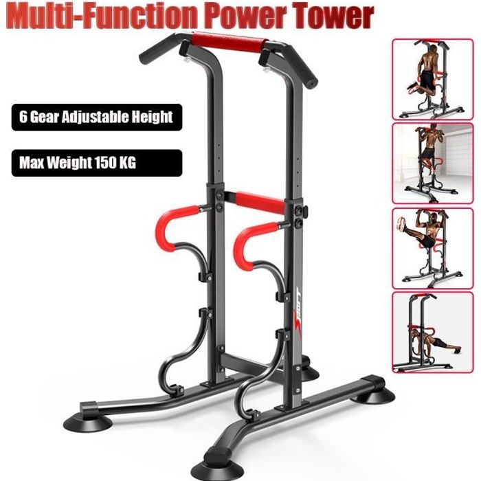 SINBIDE® Station Traction dips Multifonctions Barre de Traction dips Banc de Musculation Pullup Fitness barre
