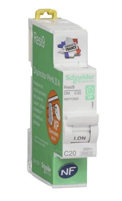 Lot De 12 Disjoncteurs Schneider Resi9 XP - 25A Ph+N Courbe D 3kA 230V - R9PFD625