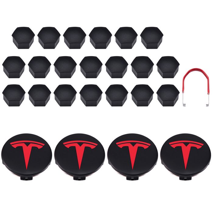 Lot De 20 Enjoliveurs écrous Pour Tesla Model 3 S X Y - Cache-boulons Décoratifs Argent Brillant - 12