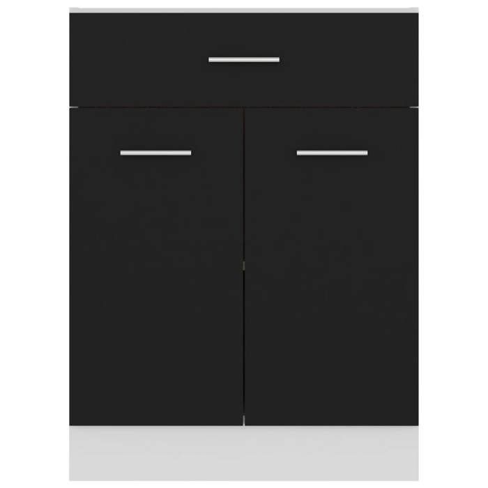 Promotion mai * Armoire de plancher à tiroir Lyon - Buffet de cuisine - Noir 60x46x815 cm EU7695801229