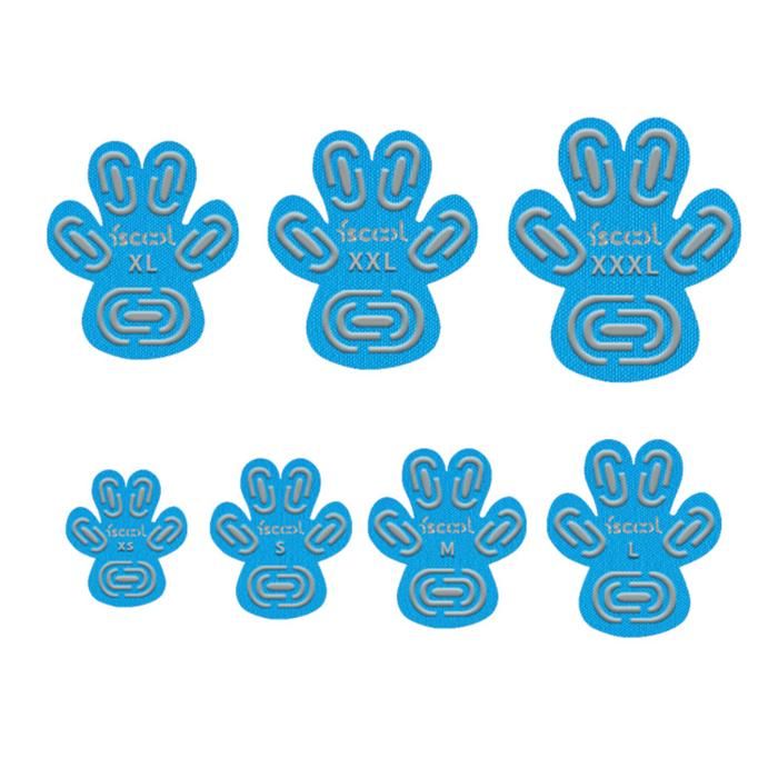 Meilleurs prix pour Patches Antidérapants pour Chiens–Coussinets Auto-Adhésifs pour Pattes–Protection Griffe et Appui–4 Pièces-Bleu-M